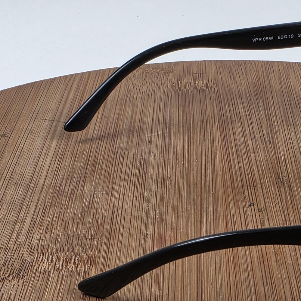 Prada VPR 05W Sunglasses Womens 53-19 Black Tortoise Cat Eye Clear Plastic Italy - Picture 8 of 11